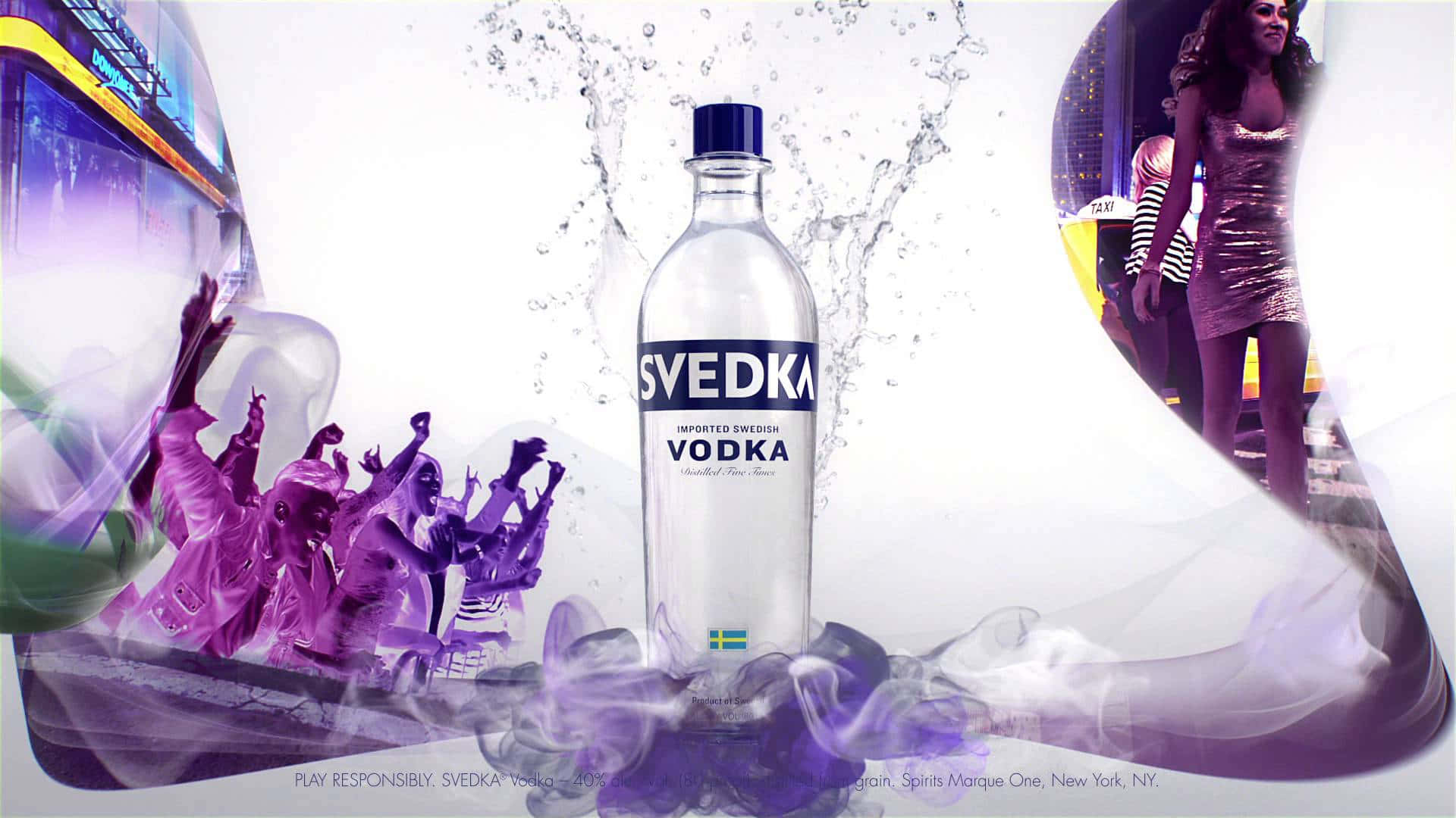 Svedka Swedish Vodka Purple Themed Digital Art Poster