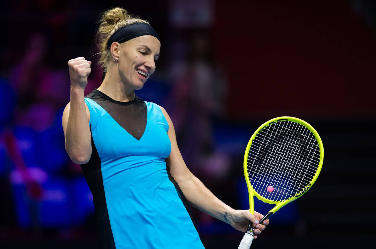 Svetlana Kuznetsova Gleeful Fist Pump Background