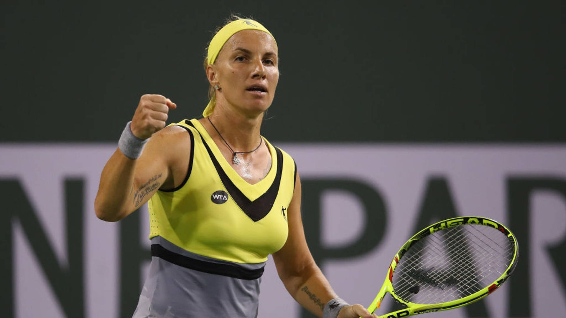 Svetlana Kuznetsova Proud Fist Pump Background