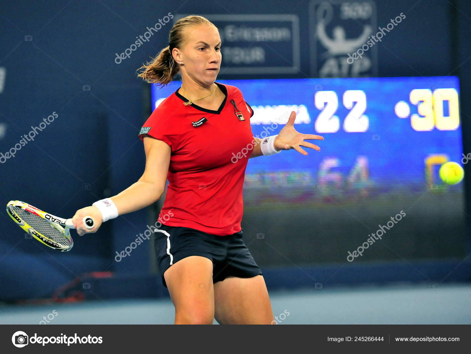 Svetlana Kuznetsova Red Shirt Background