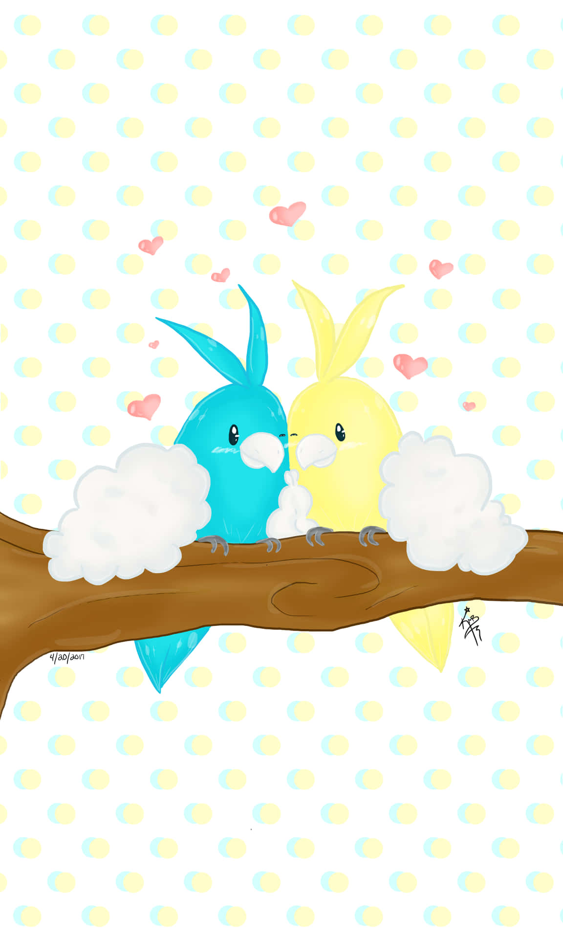 Swablu In Love Background