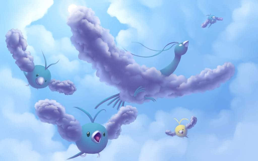 Swablu With Altaria Background