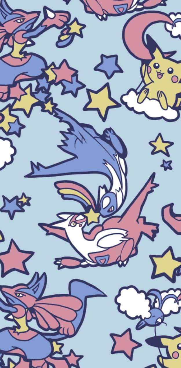 Swablu With Pokemons Background