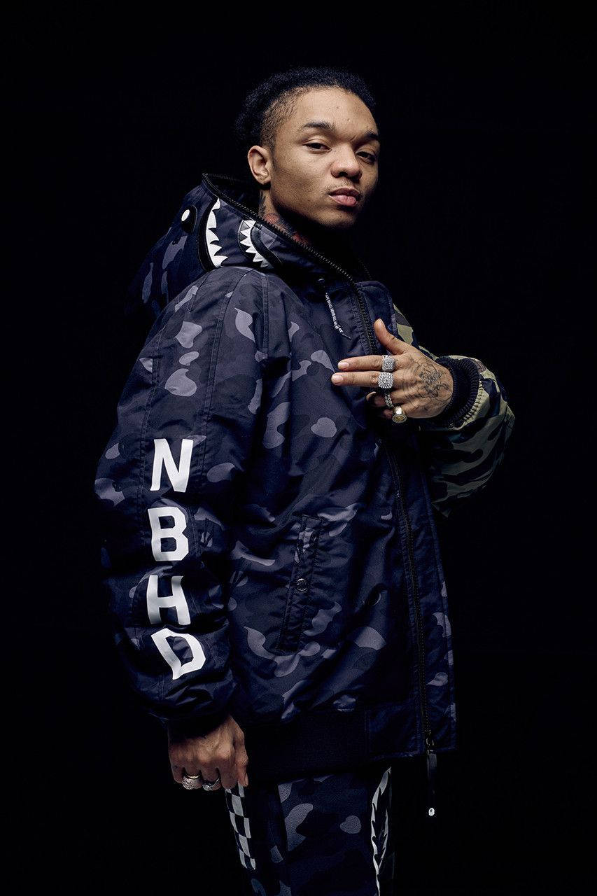 Swae Lee In Camouflage Background