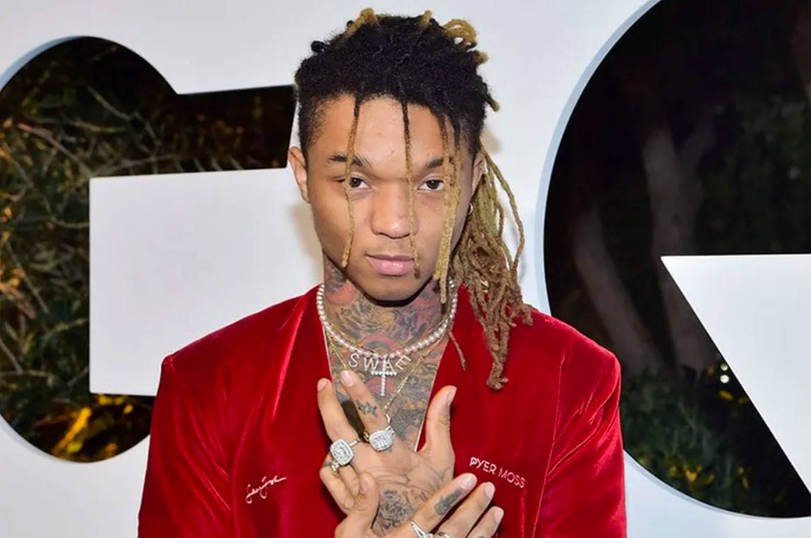 Swae Lee In Red Tuxedo Background