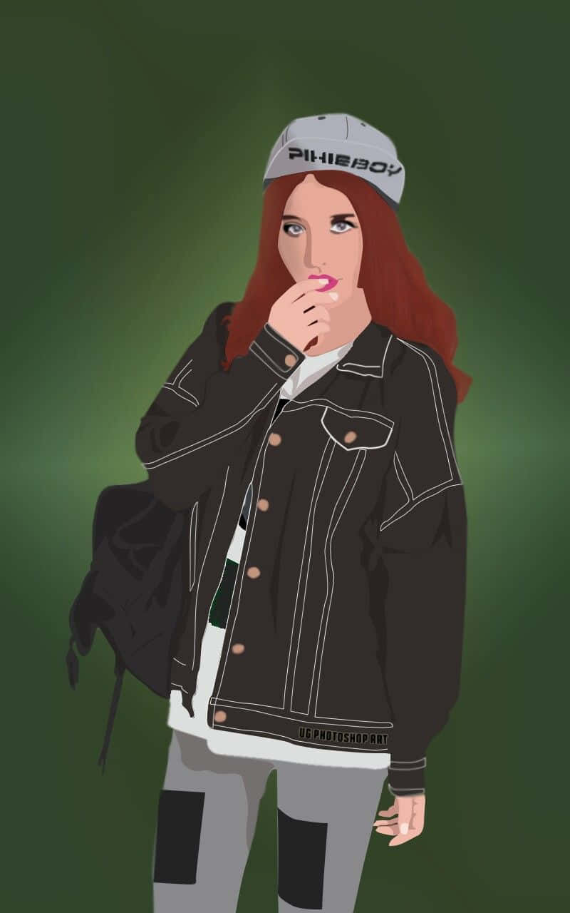Swag Iphone Cartoon Woman Background
