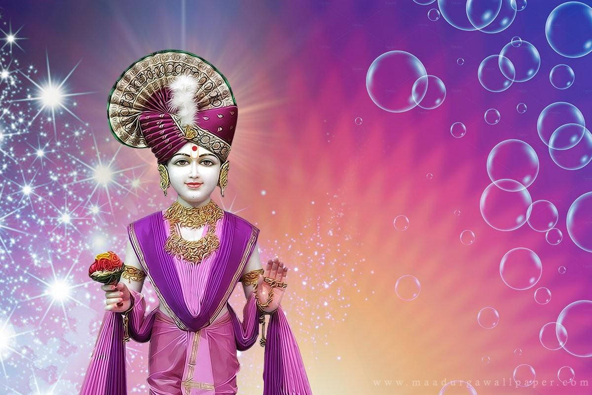 Swaminarayan Bubbles And Sparkles Background