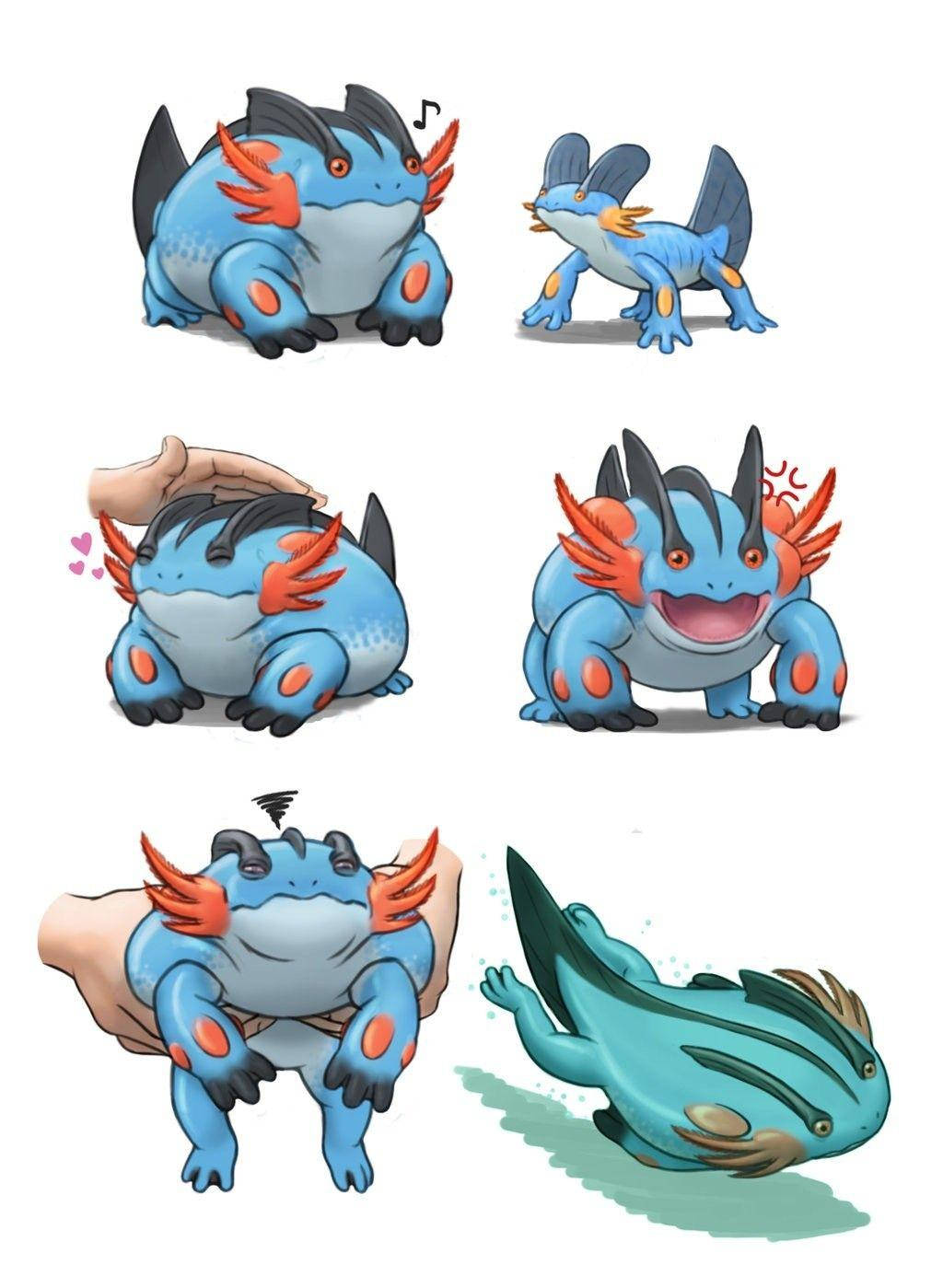 Swampert And Mega Swampert Moods Background