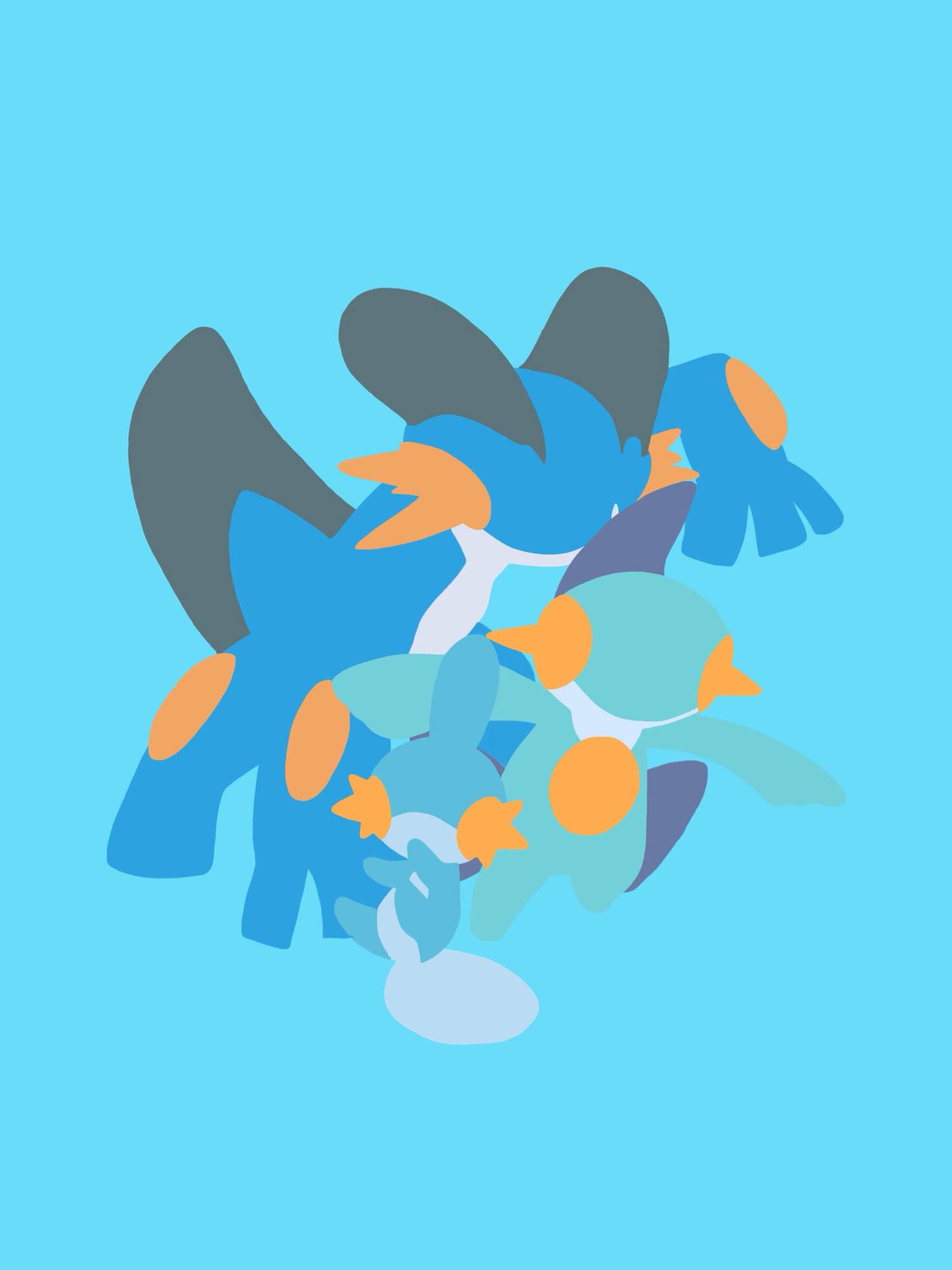 Swampert Evolution Vector Art Background