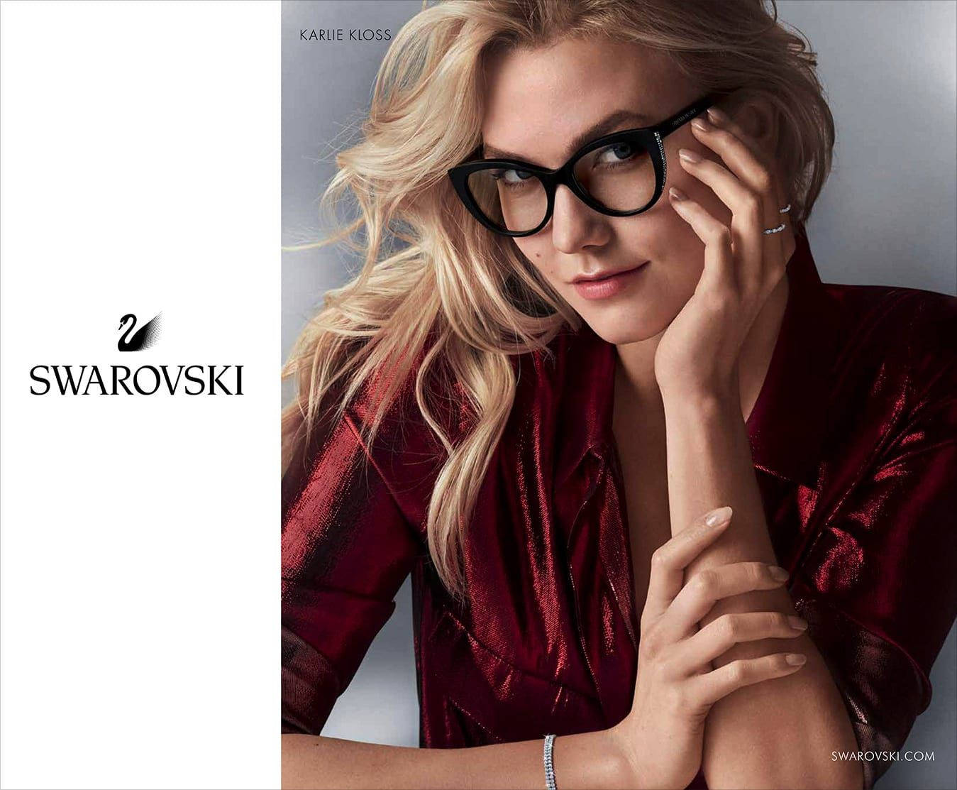 Swarovski Glasses Karlie Kloss Background