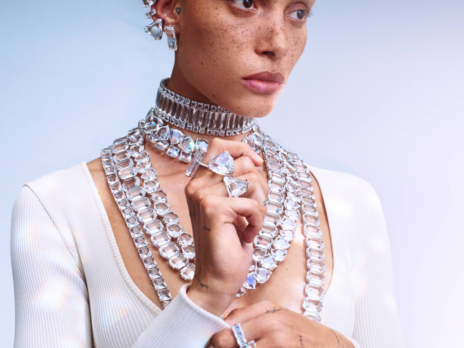 Swarovski Model Adwoa Aboah Background