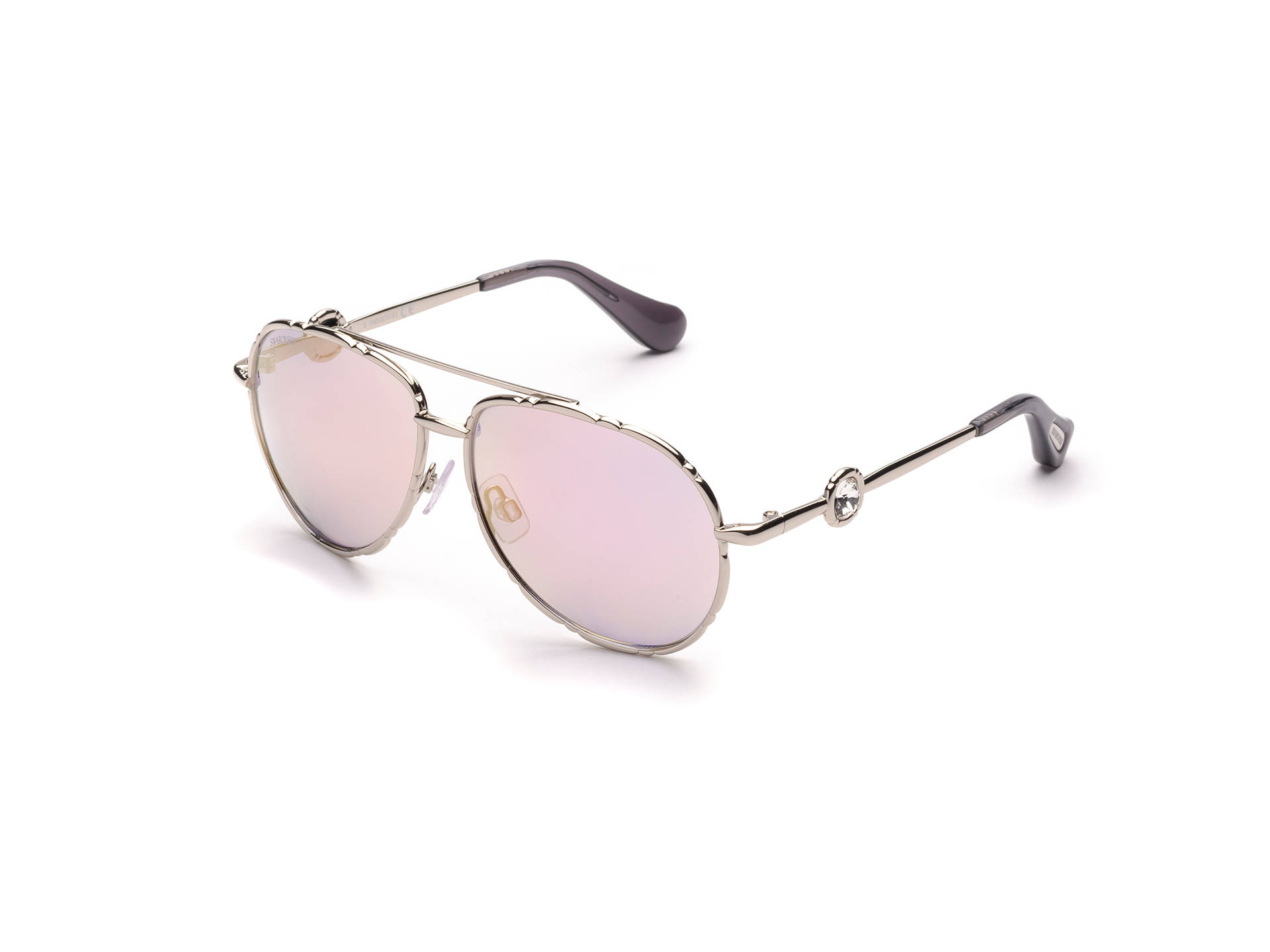 Swarovski Sunglasses Light Pink Lenses Background