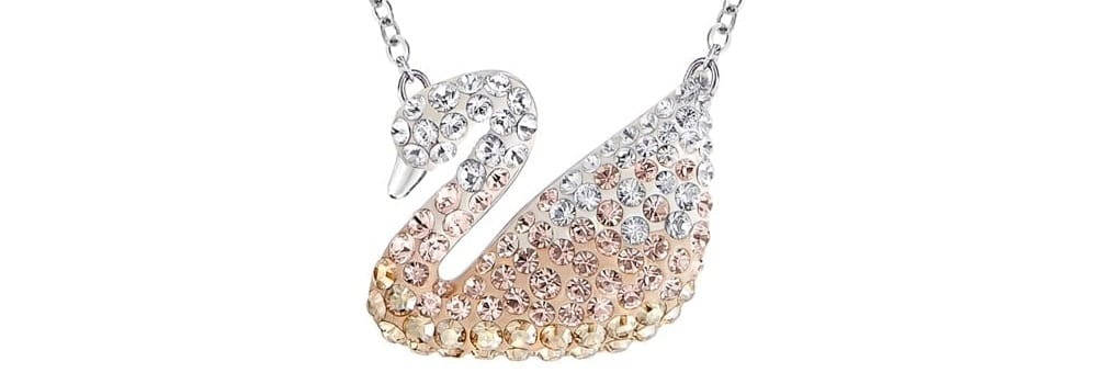 Swarovski Swan Pendant Fading Colors Background