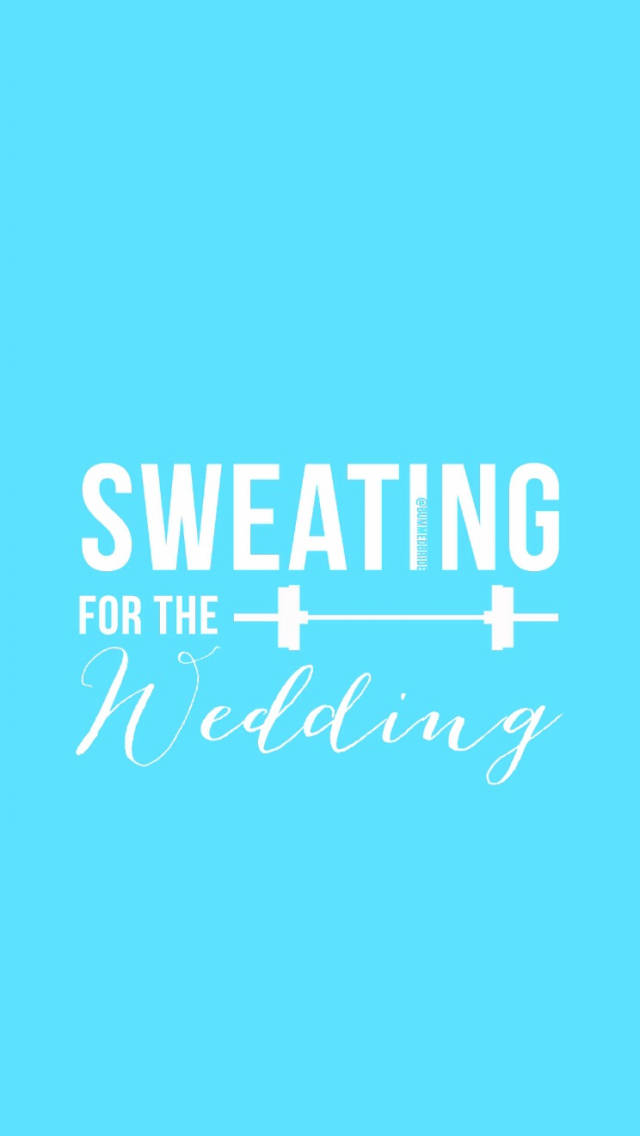 Sweating For The Wedding Background