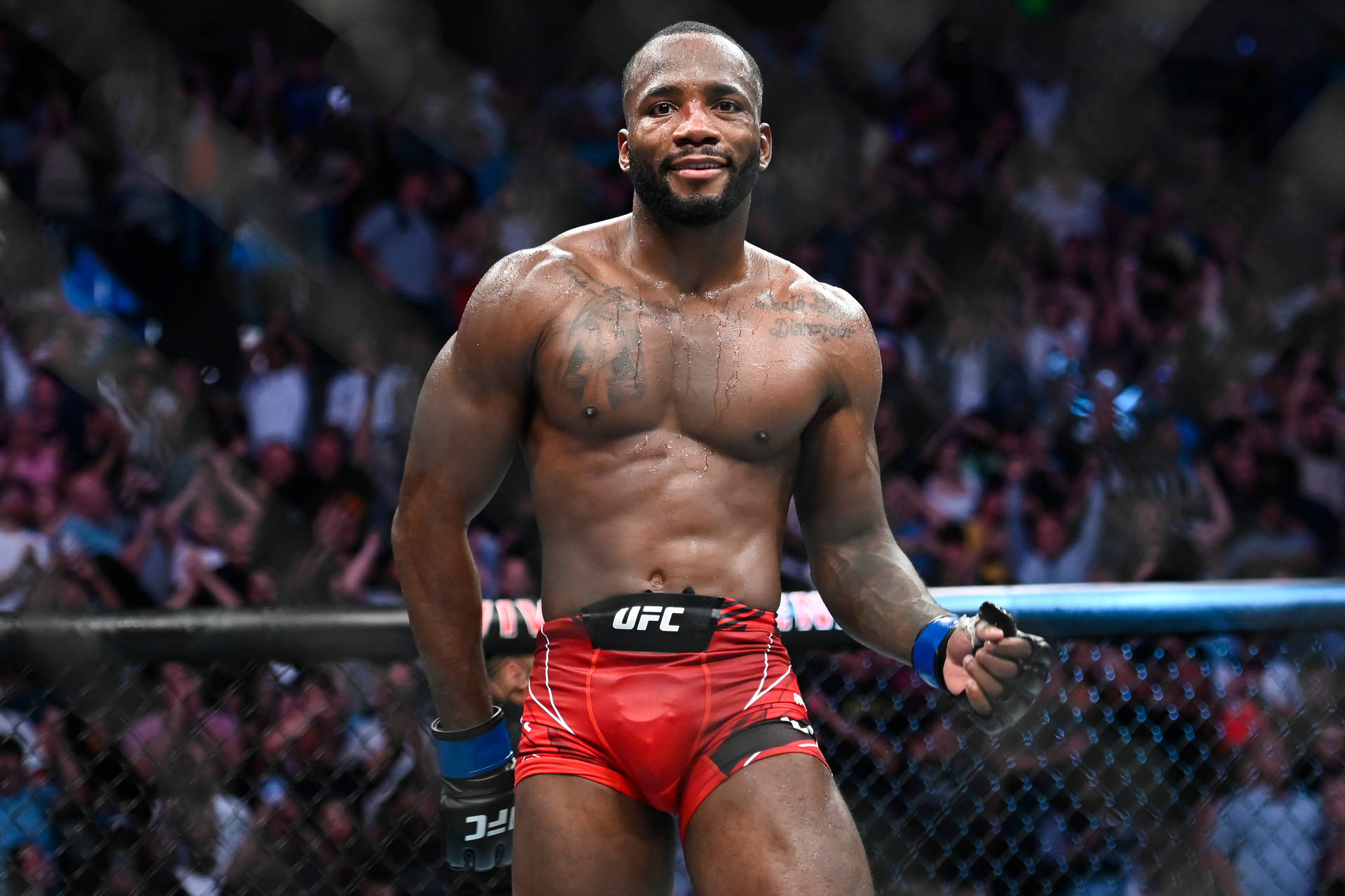 Sweaty Leon Edwards Background