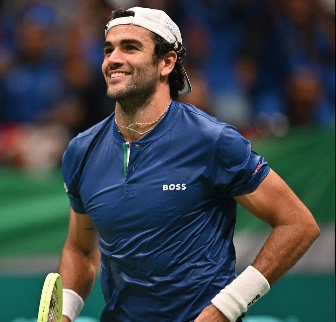 Sweaty Matteo Berrettini