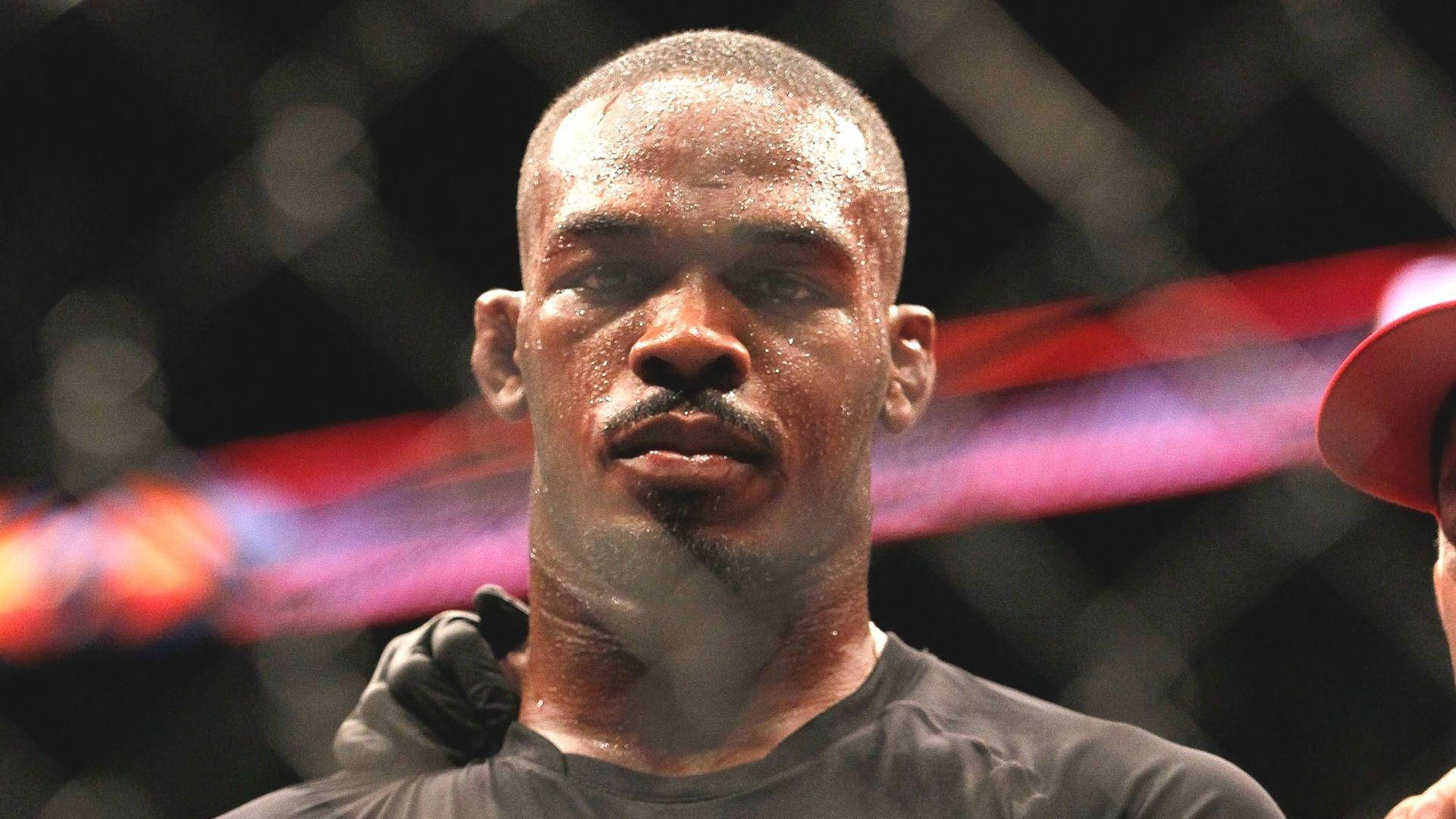 Sweaty Mma Fighter Jon Jones Background