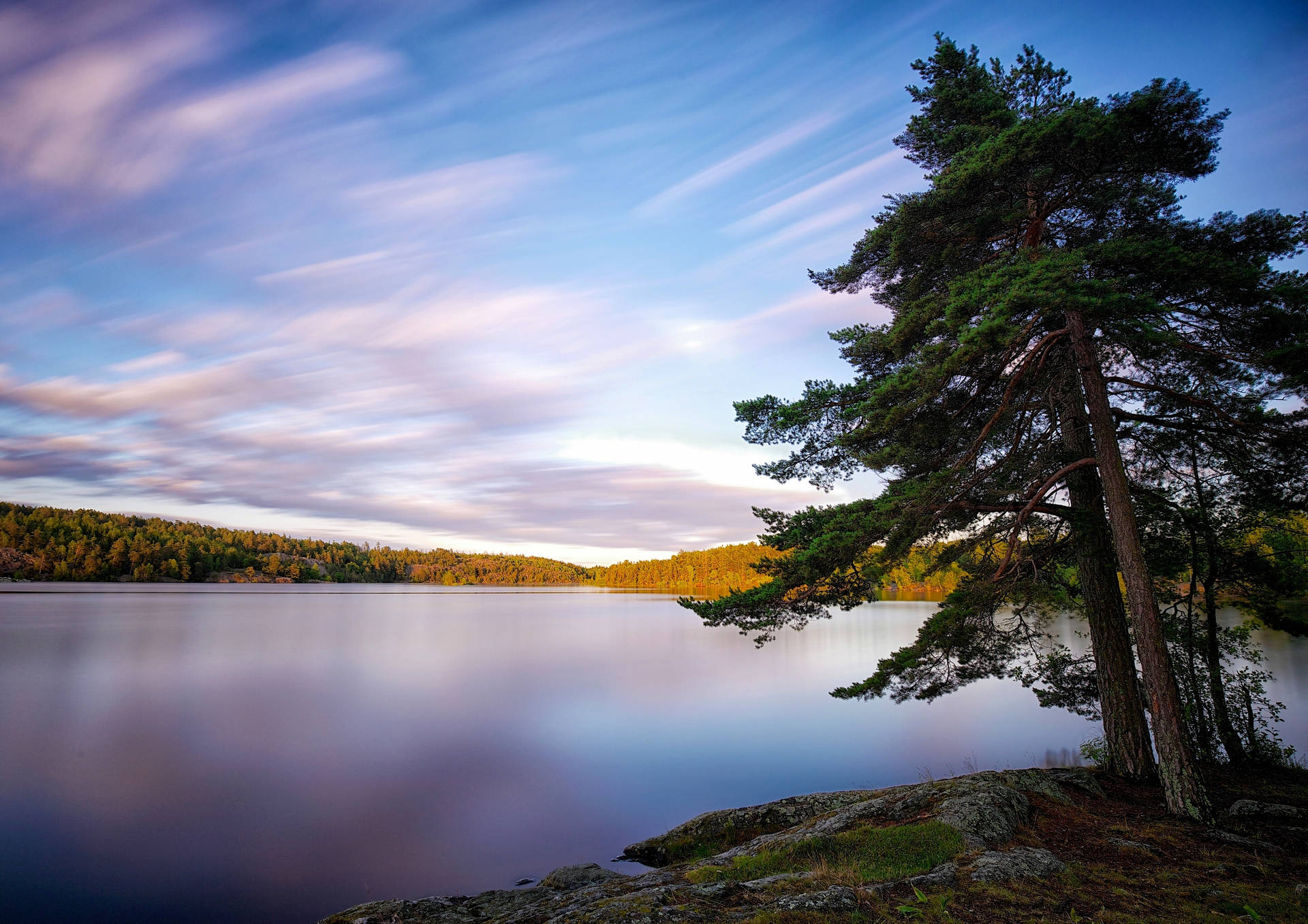 Sweden Autumn Landscape Background