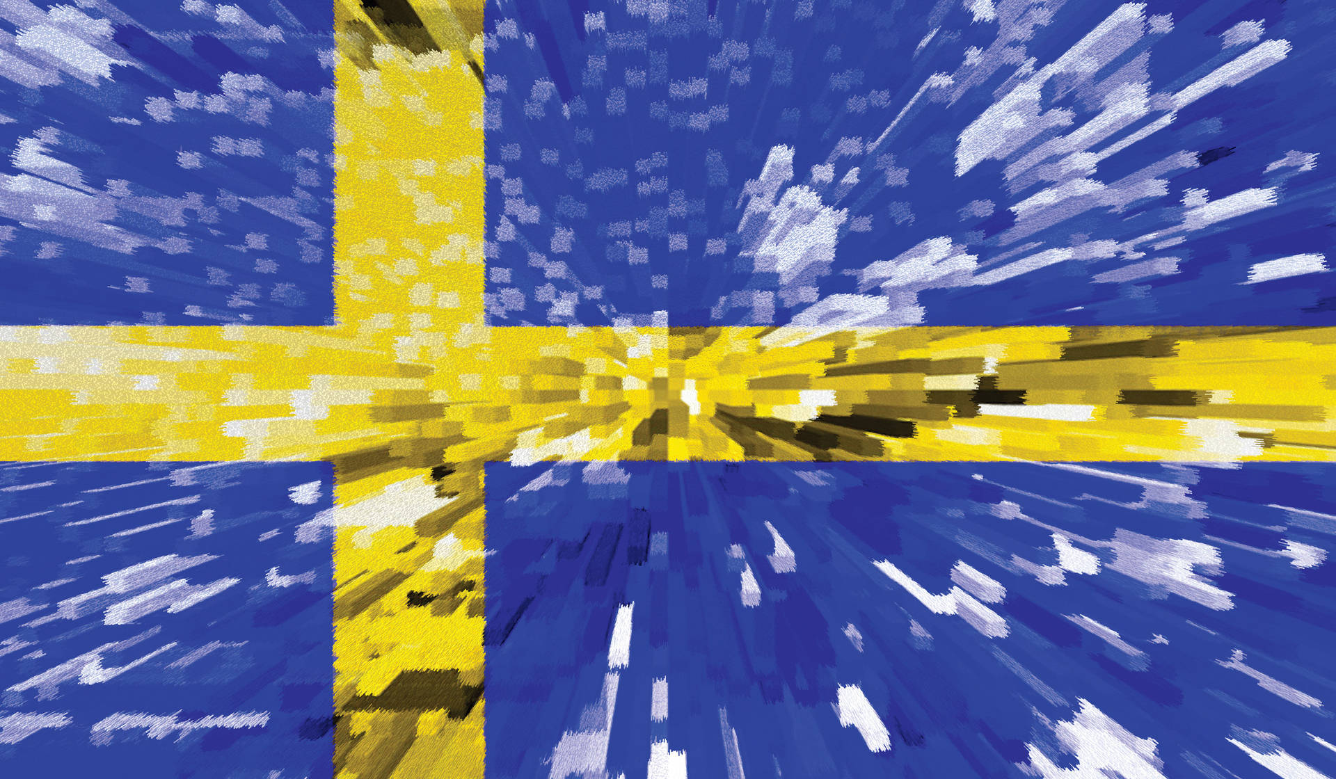 Sweden Extruded Flag