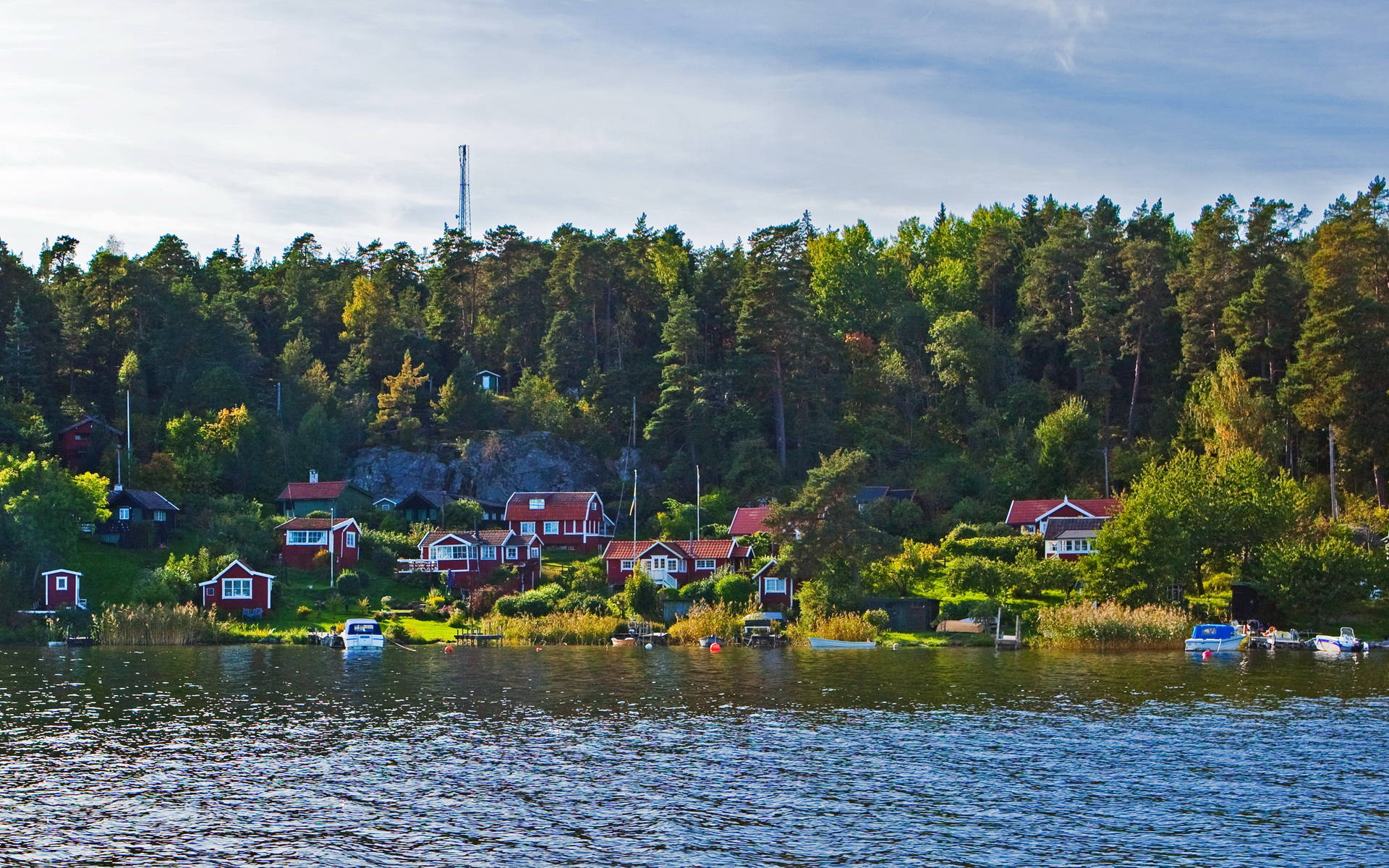 Sweden Forsvik Town Background
