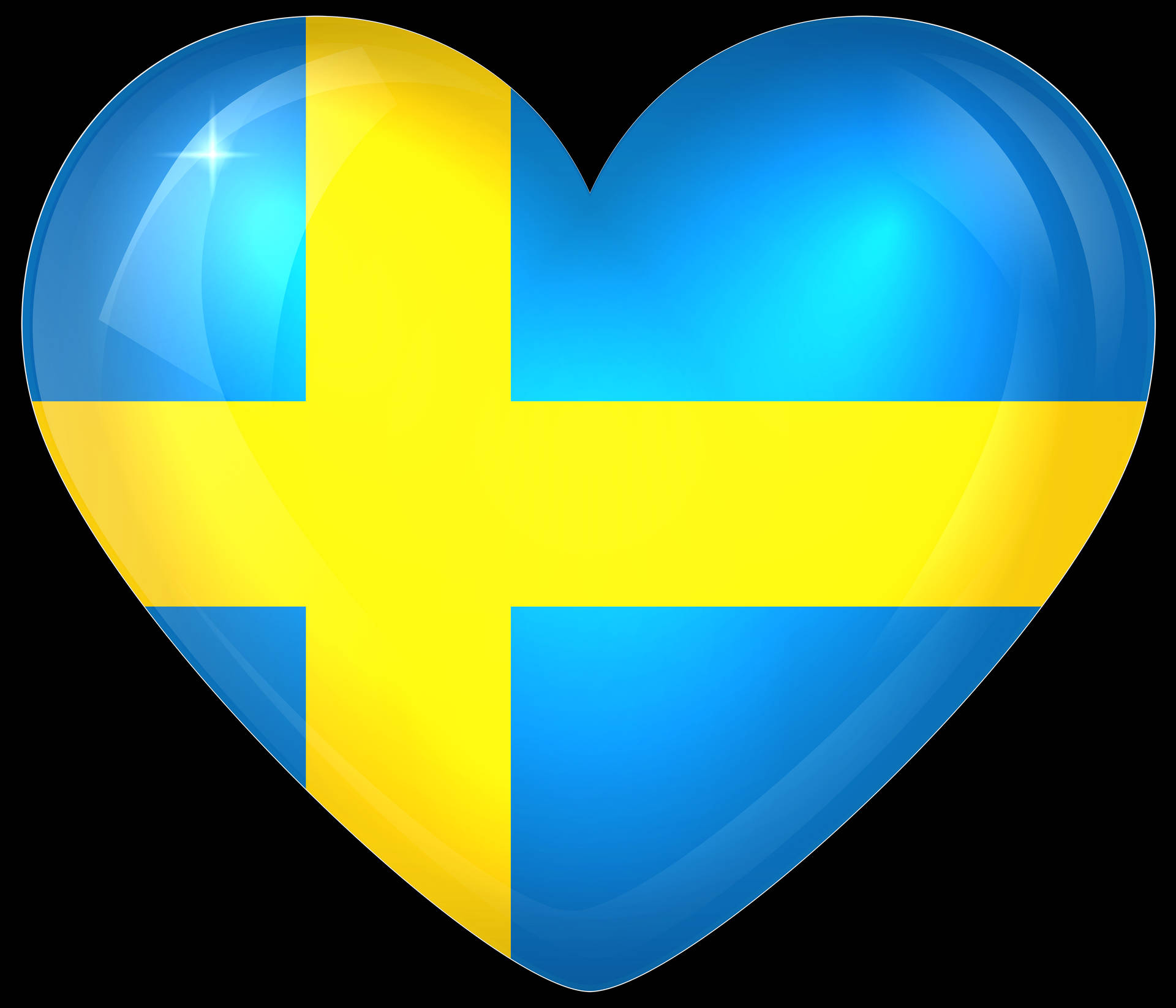 Sweden Heart Flag