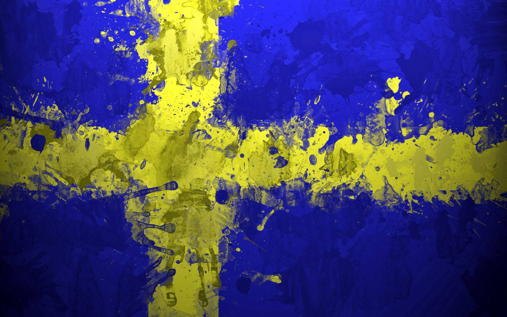 Sweden Painted Flag Background