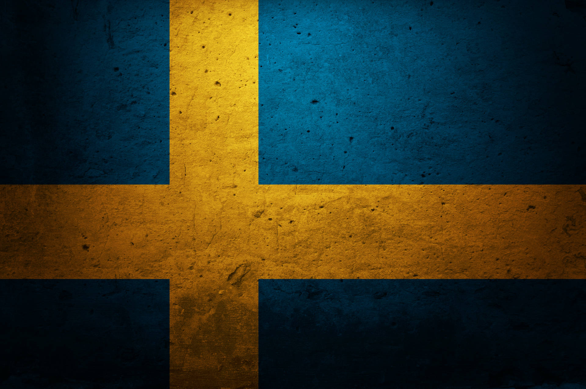 Sweden Rustic Flag Art