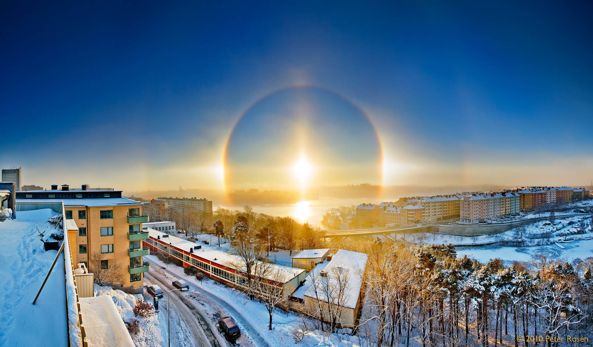 Sweden Winter Sun Halo