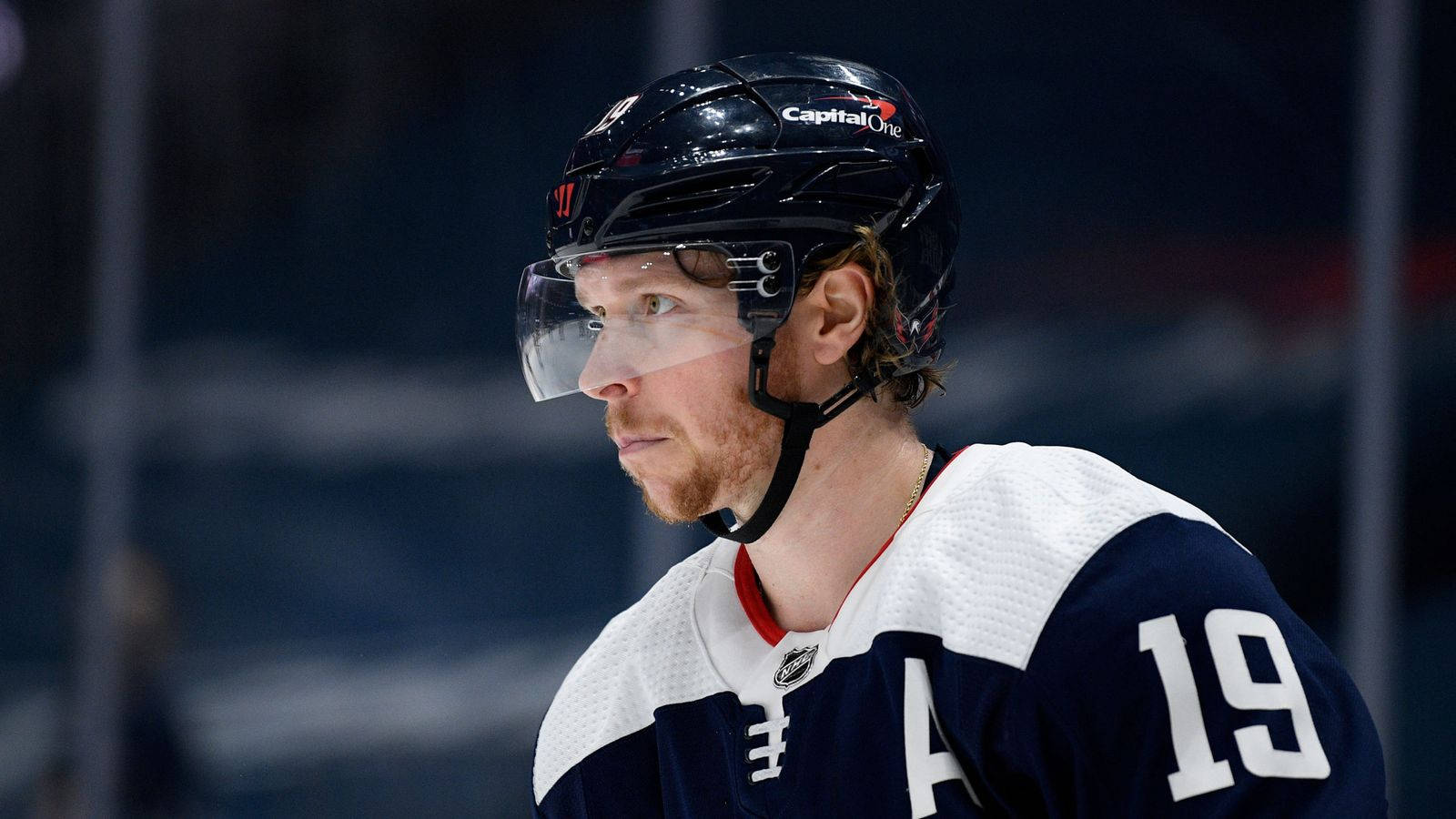 Swedish Athlete Nicklas Backstrom Protective Helmet Background