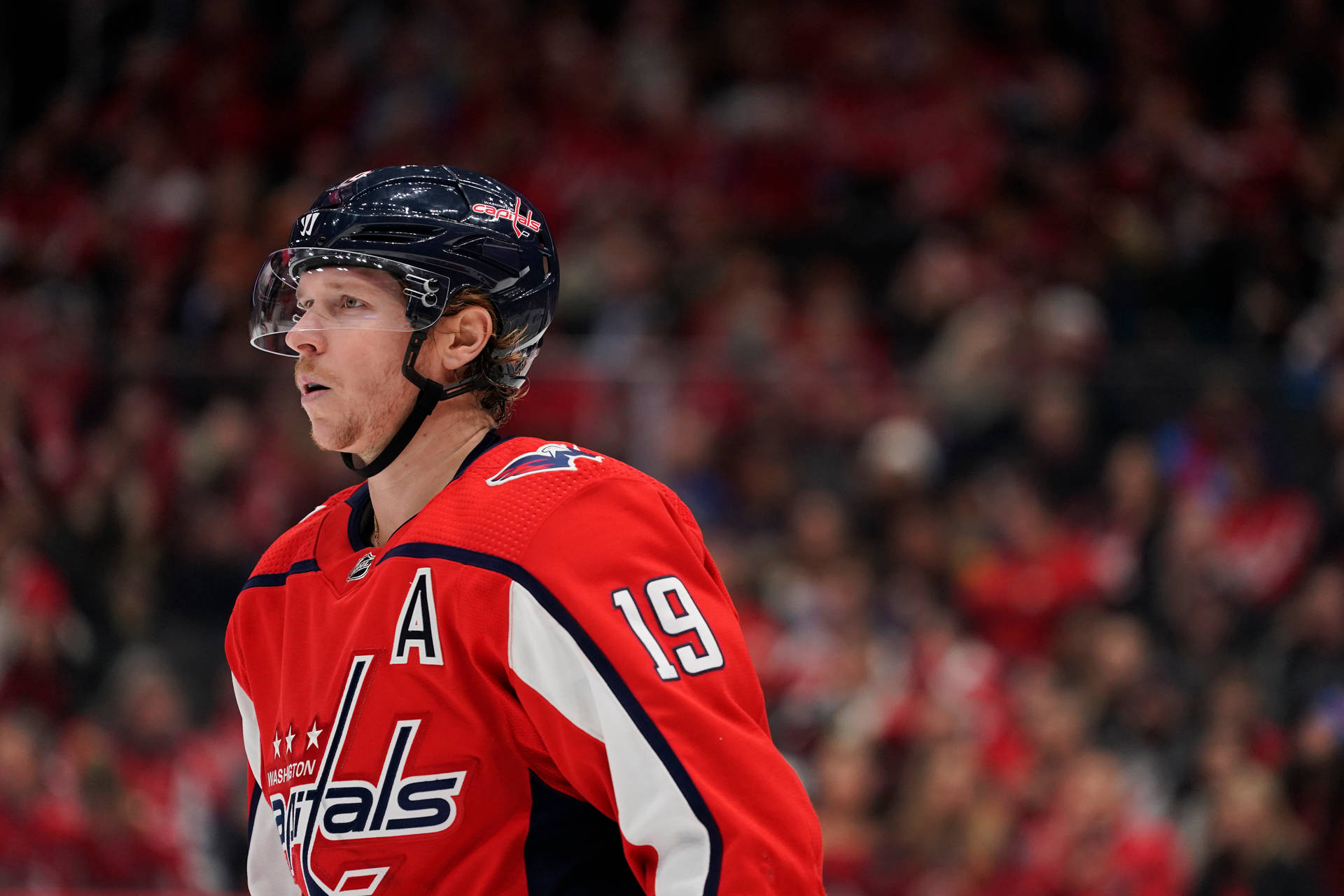 Swedish Athlete Nicklas Backstrom Side Angle Shot Background