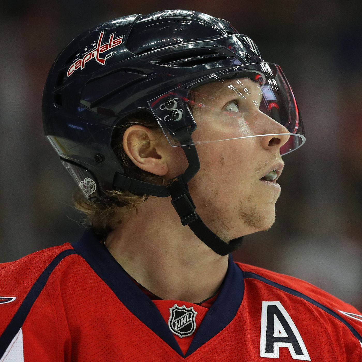 Swedish Ice Hockey Player Nicklas Backstrom Close Up Shot Background