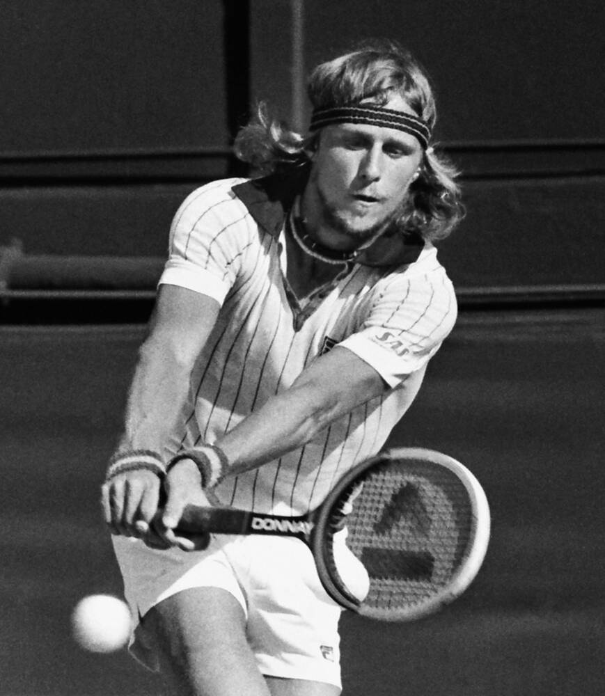 Swedish Tennis Player Björn Borg Backhand Background