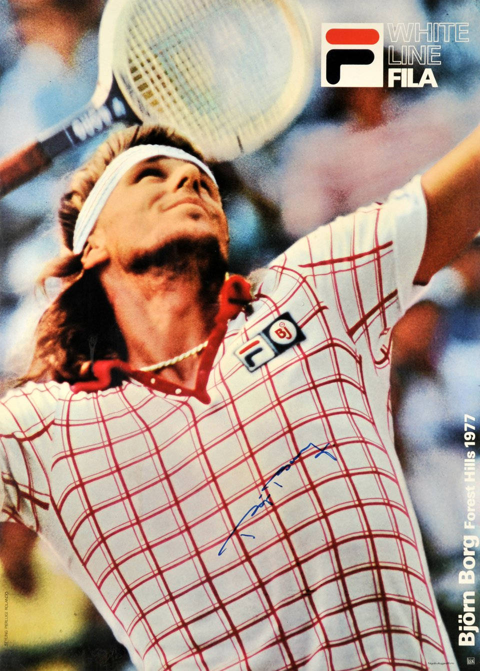 Swedish Tennis Player Björn Borg Fila Poster Background