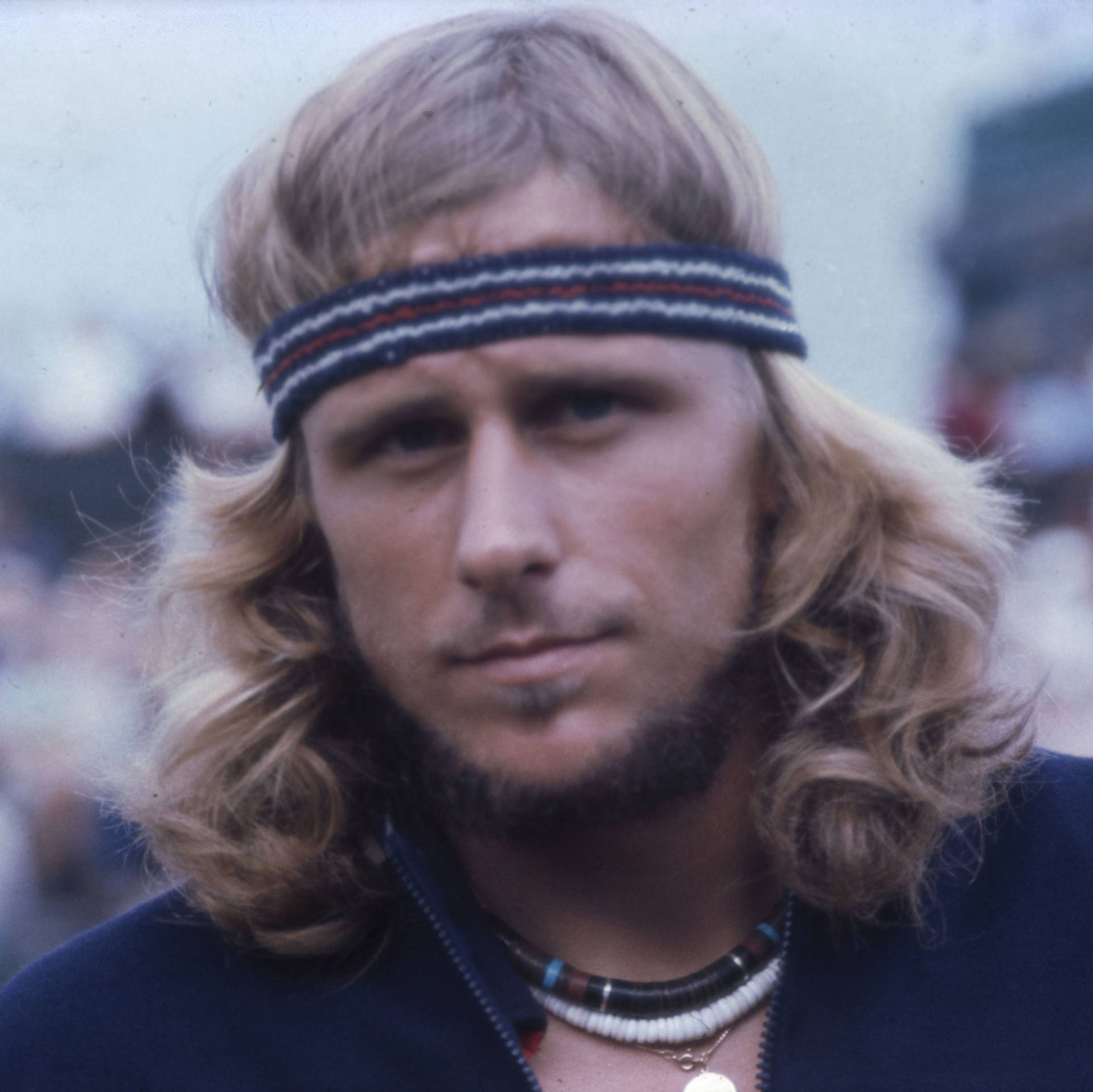 Swedish Tennis Player Björn Borg Tennis Gear Background