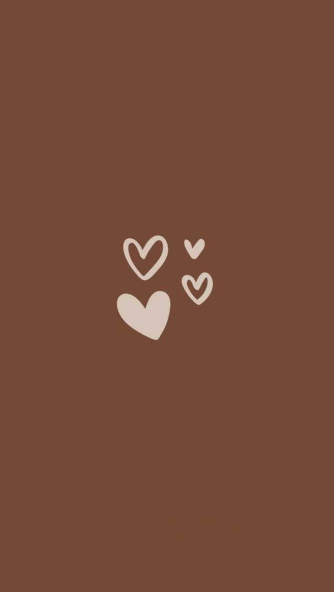 Sweet Affection - Adorable Brown Hearts Background