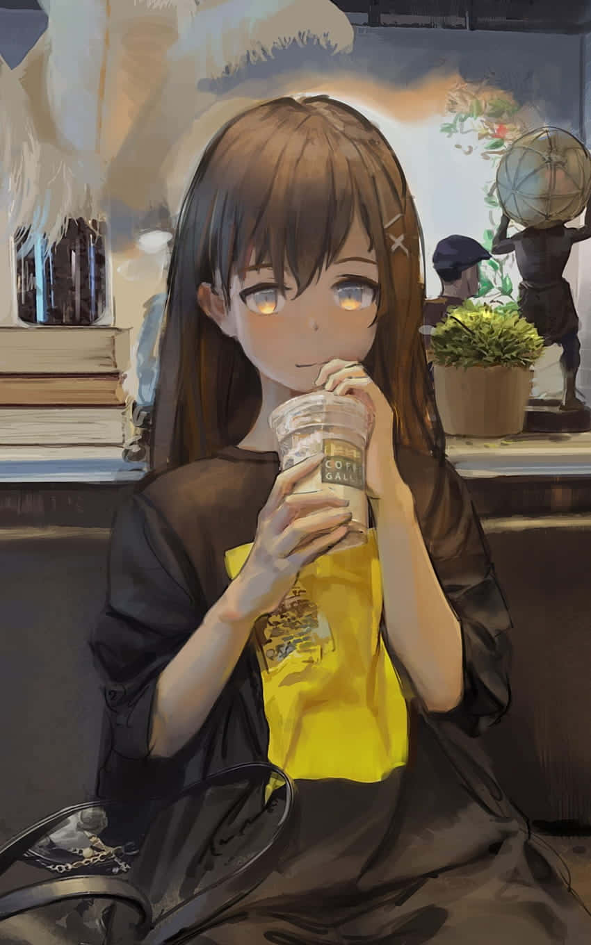 Sweet And Delicious Bubble Tea Anime Background