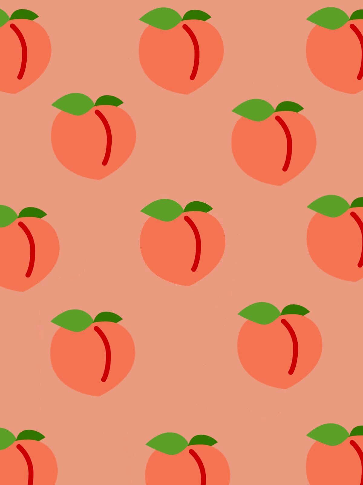 Sweet And Juicy Cute Peach Background