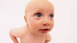Sweet Blue-eyed Funny Baby Background
