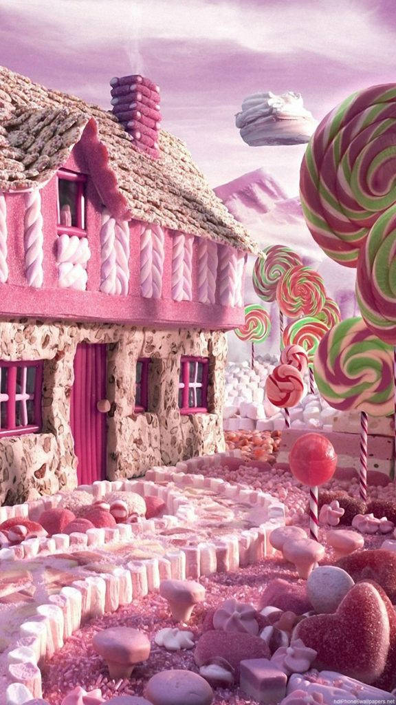 Sweet Candy House Background