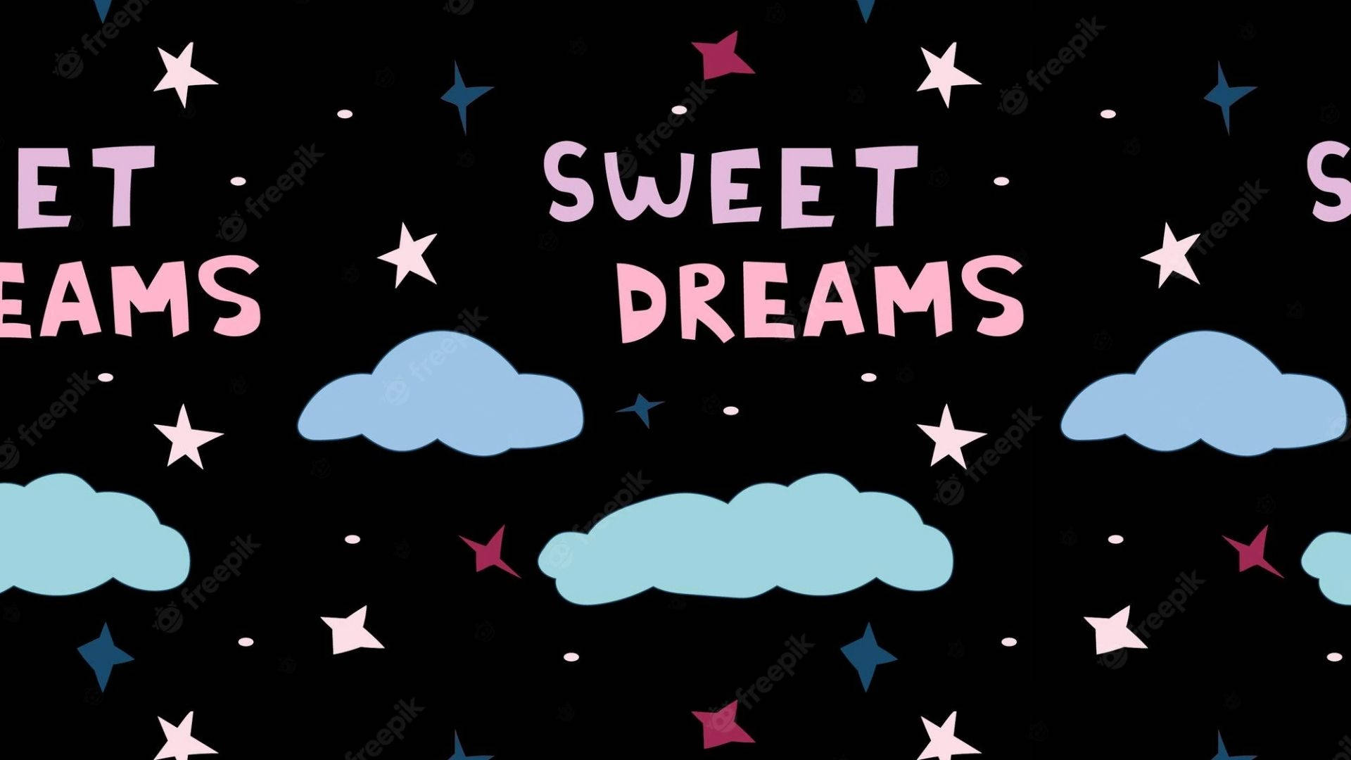 Sweet Dreams In A Cloudy Sky Background