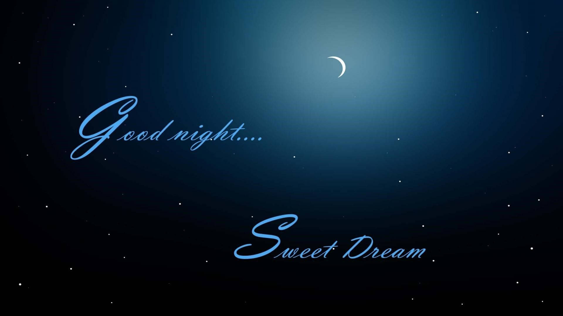 Sweet Dreams In A Starry Sky Background