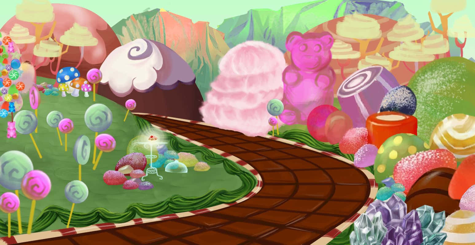 Sweet Dreams In Candy Land Background