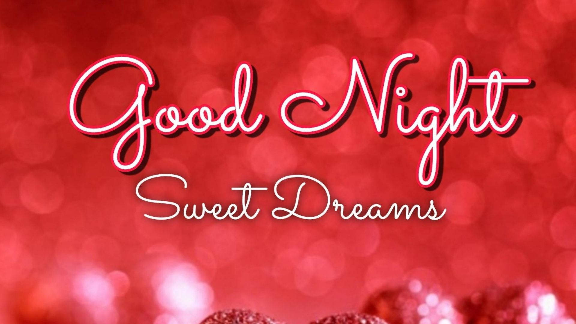 Sweet Dreams In Shimmering Red Background