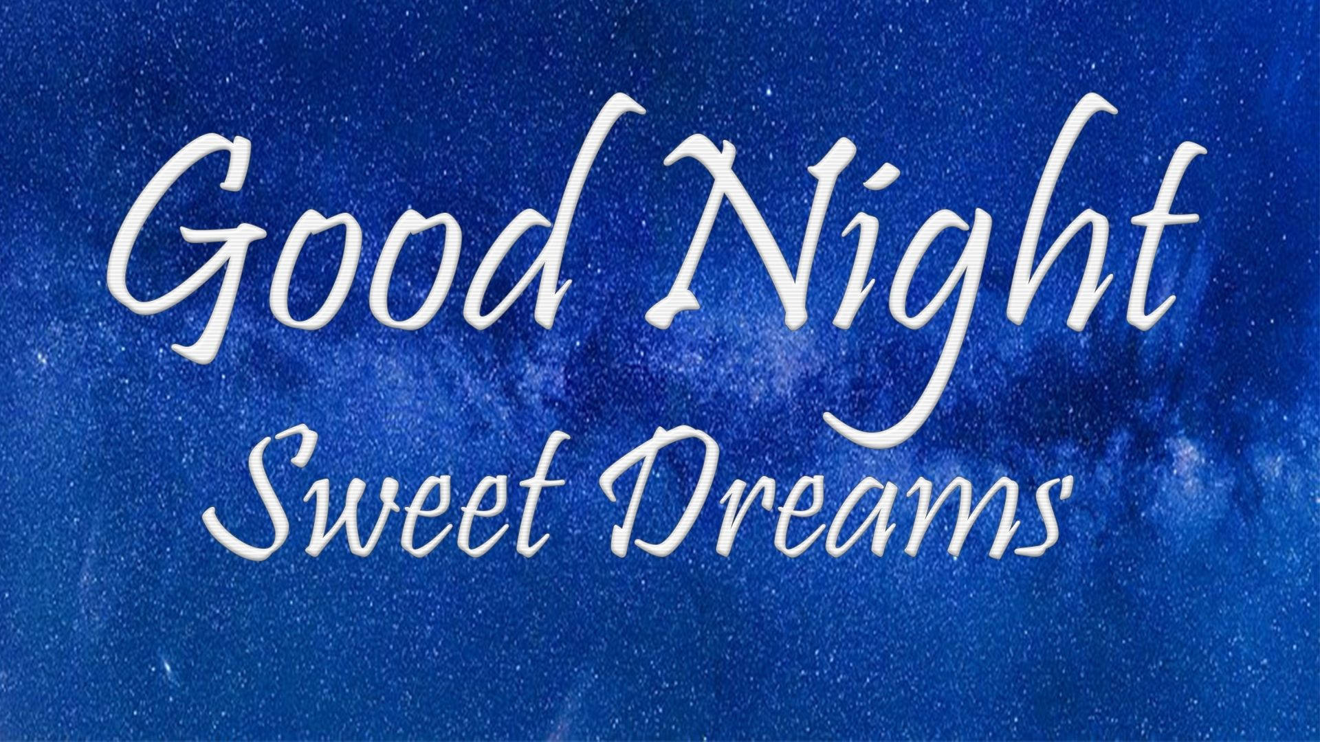 Sweet Dreams In Starry Night Sky Background