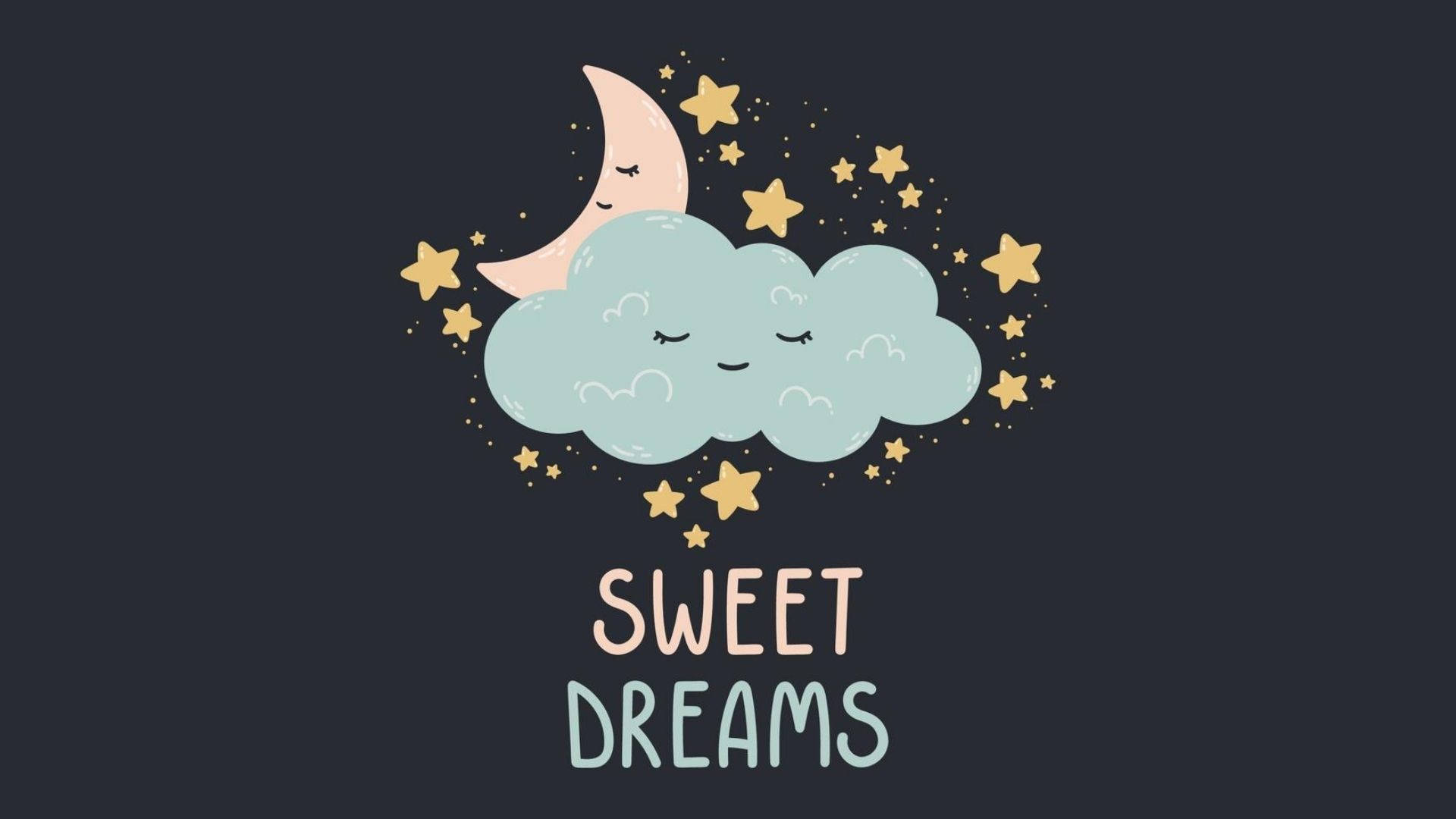 Sweet Dreams Moon And Cloud Background