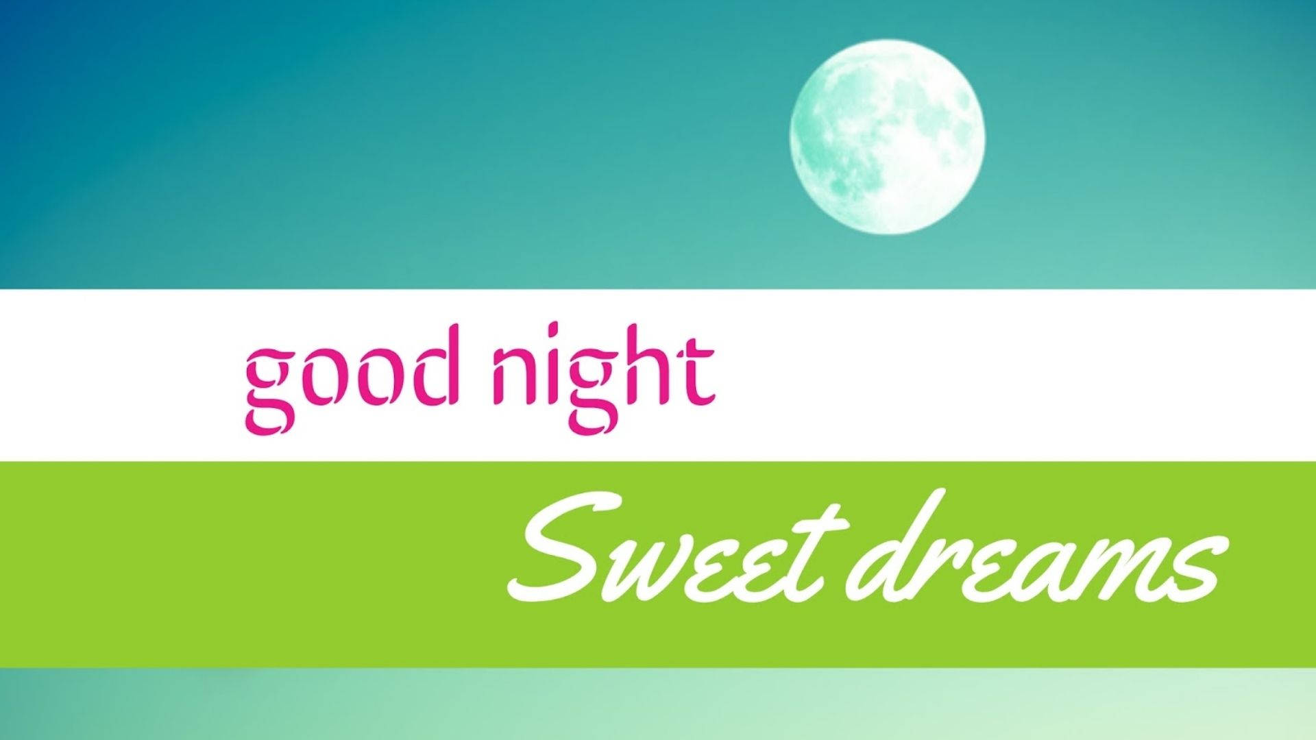 Sweet Dreams On Green Horizontal Background