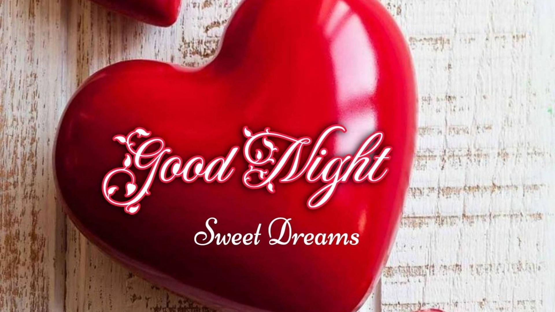 Sweet Dreams On Red Heart Background