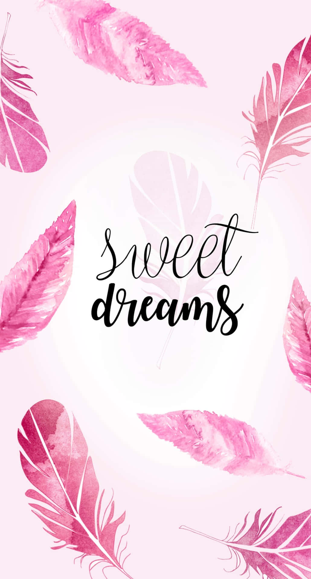 Sweet Dreams Pink Feathers Artwork