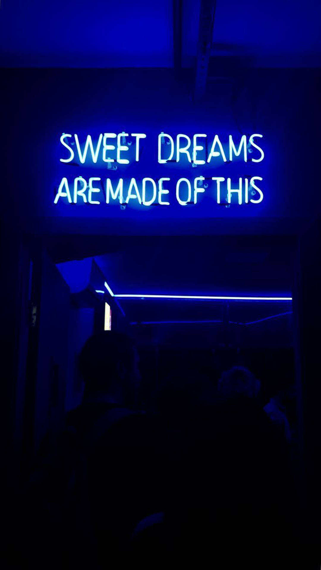 Sweet Dreams Quote Aesthetic Blue Background