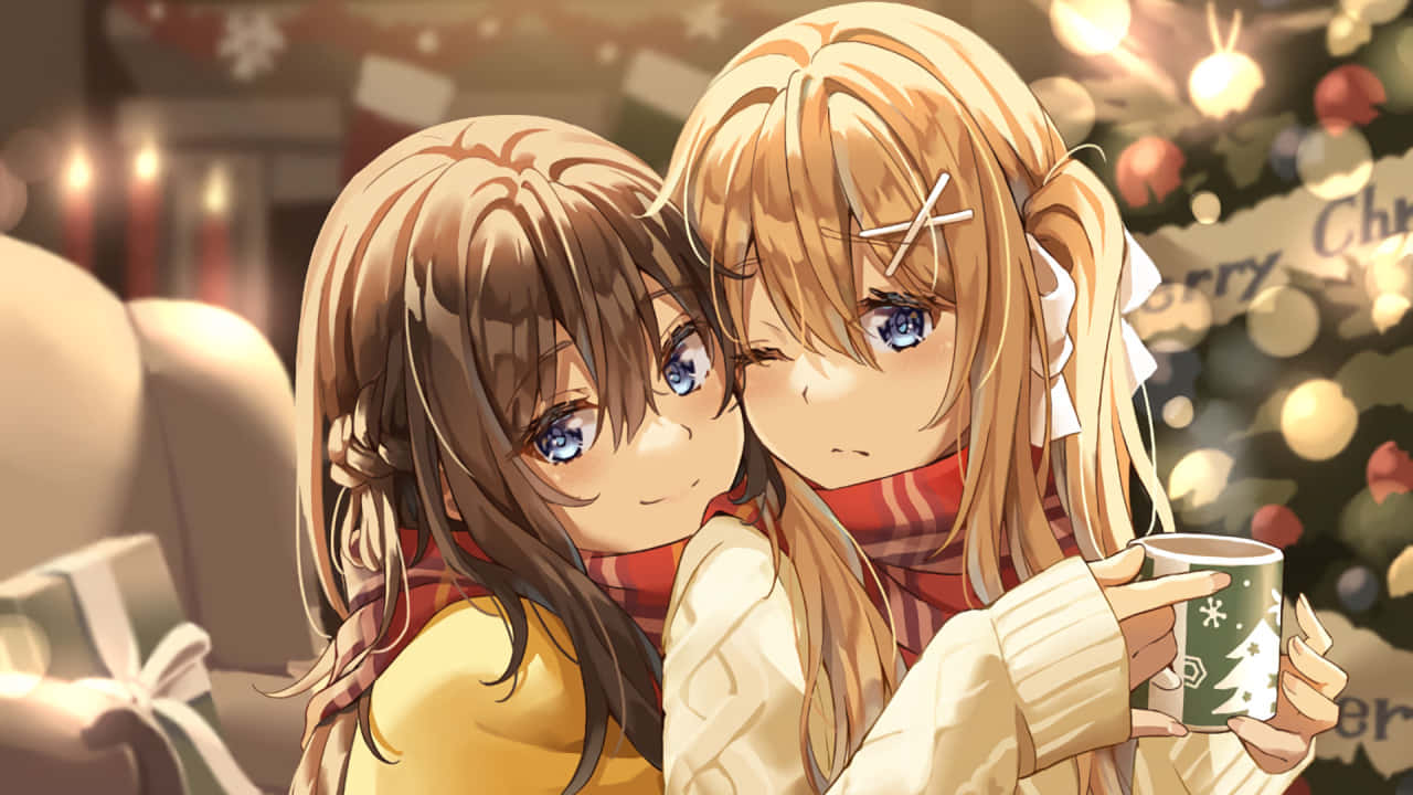 Sweet Girl Couple Citrus Anime Background